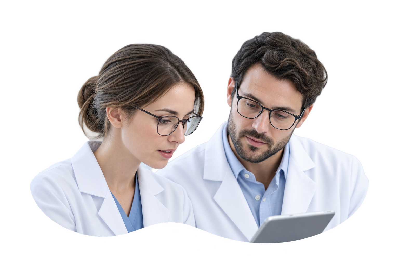 Two veterinary science researchers
