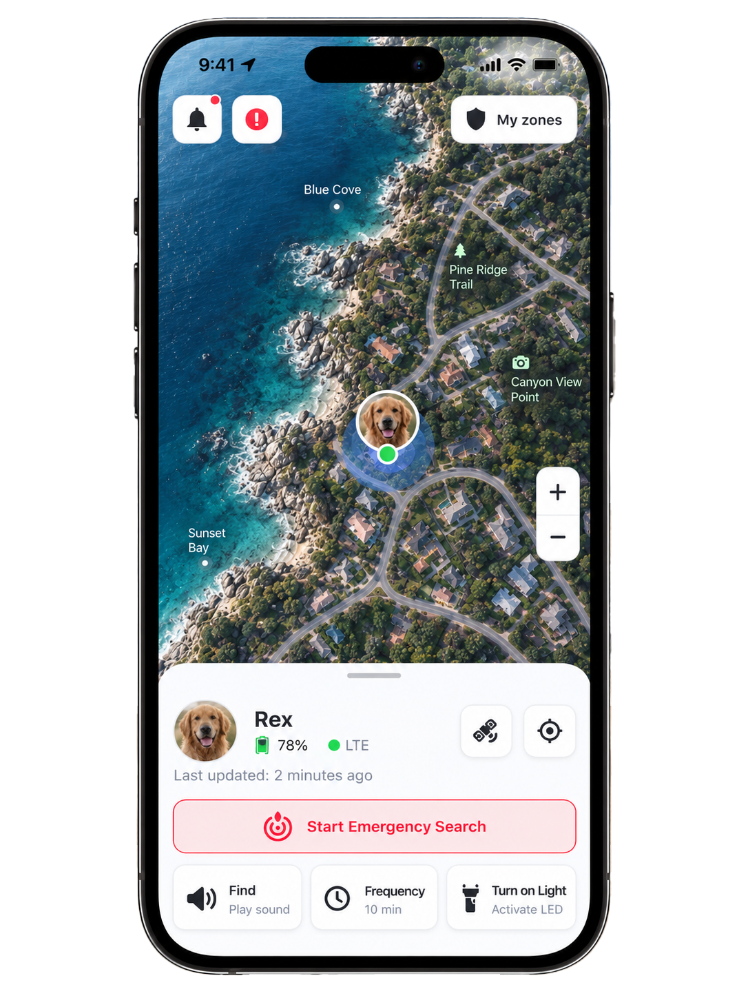 Raddox live location app on an iPhone